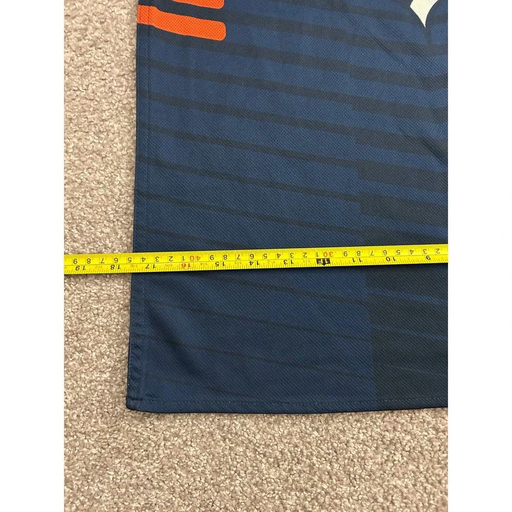 NFL Flag Denver Broncos Jersey Youth Large Navy Blue Excellent‎ Play Football